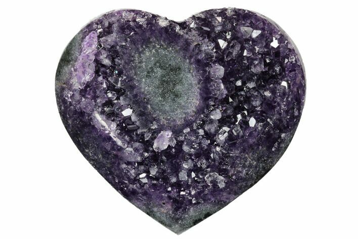 Dark Purple Amethyst Heart - Uruguay #173221